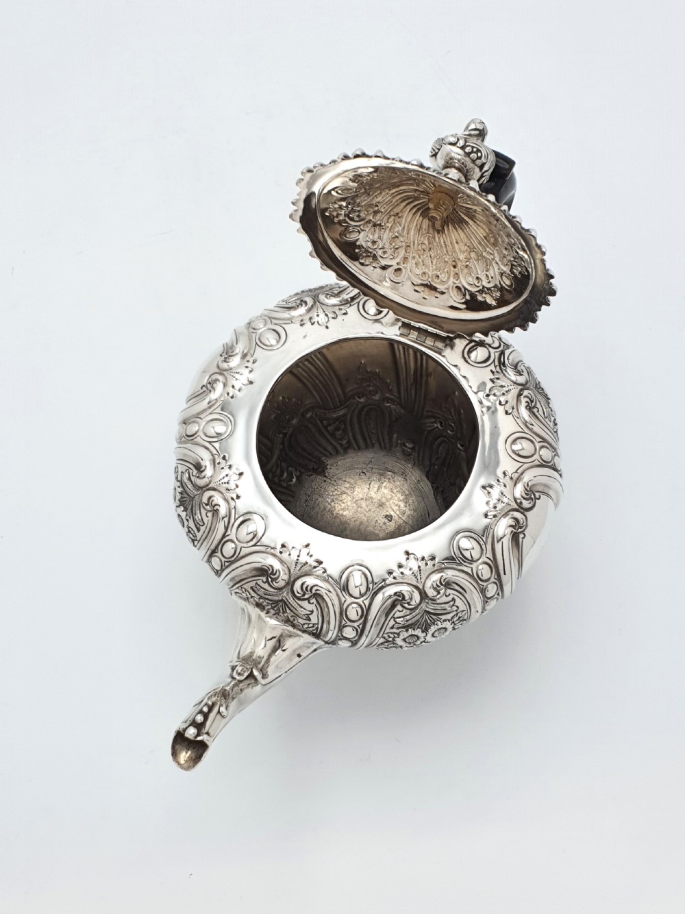 Fabulous Victorian Embossed Three-Piece Silver-Plated Tea Set - 1888 View III