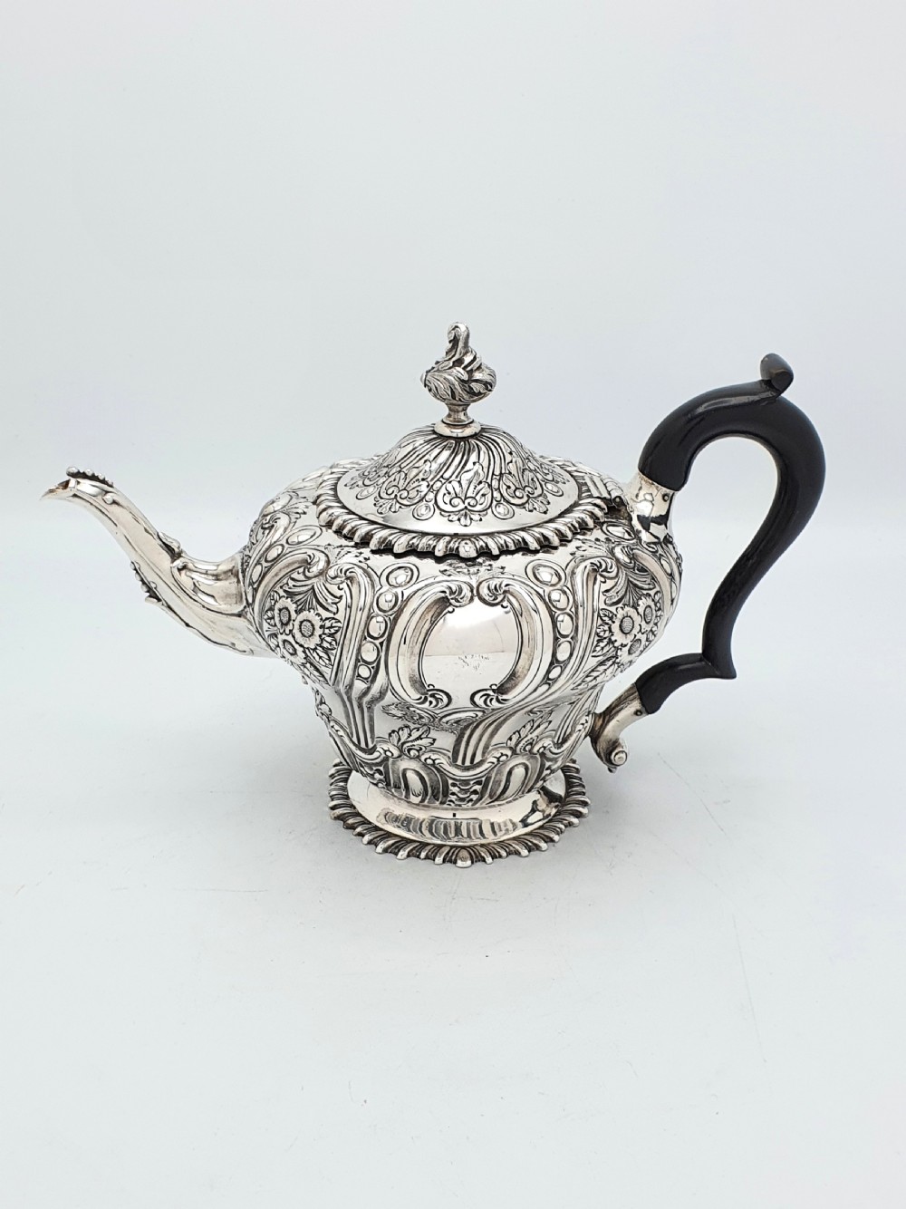 Fabulous Victorian Embossed Three-Piece Silver-Plated Tea Set - 1888 View IV