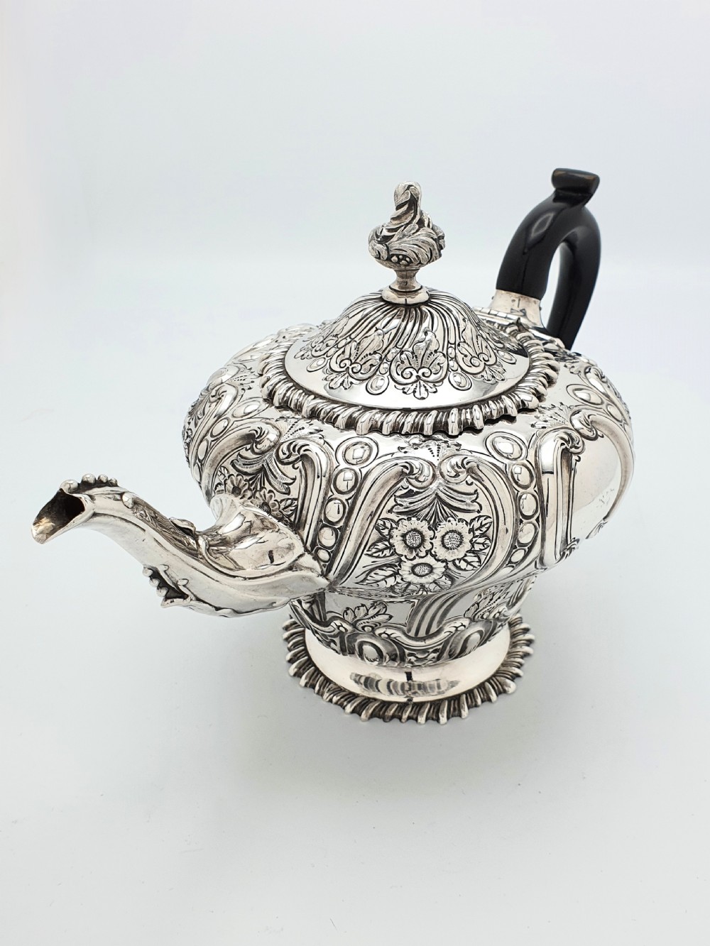 Fabulous Victorian Embossed Three-Piece Silver-Plated Tea Set - 1888 View VI