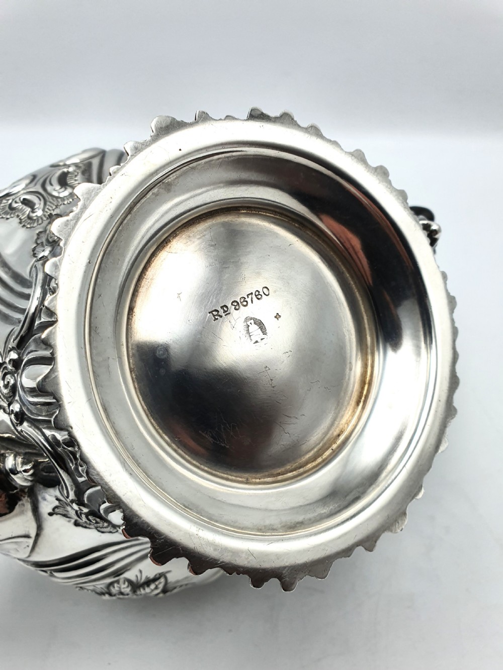 Fabulous Victorian Embossed Three-Piece Silver-Plated Tea Set - 1888 View XII