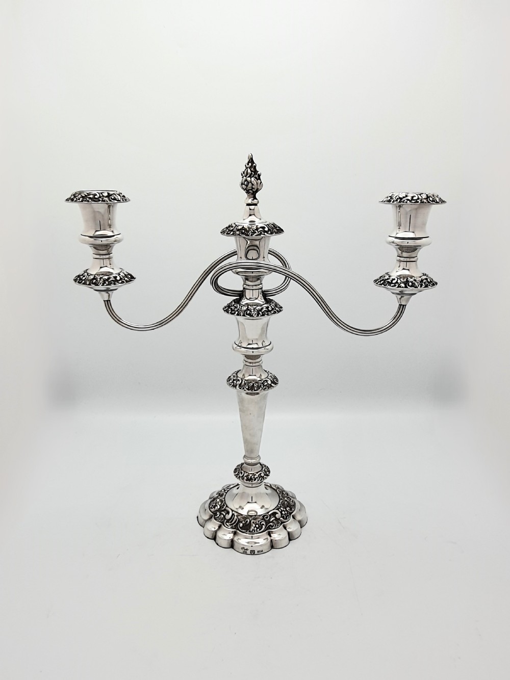 Splendid Pair of Large Silver-Plated Candelabras – circa 1920 View V