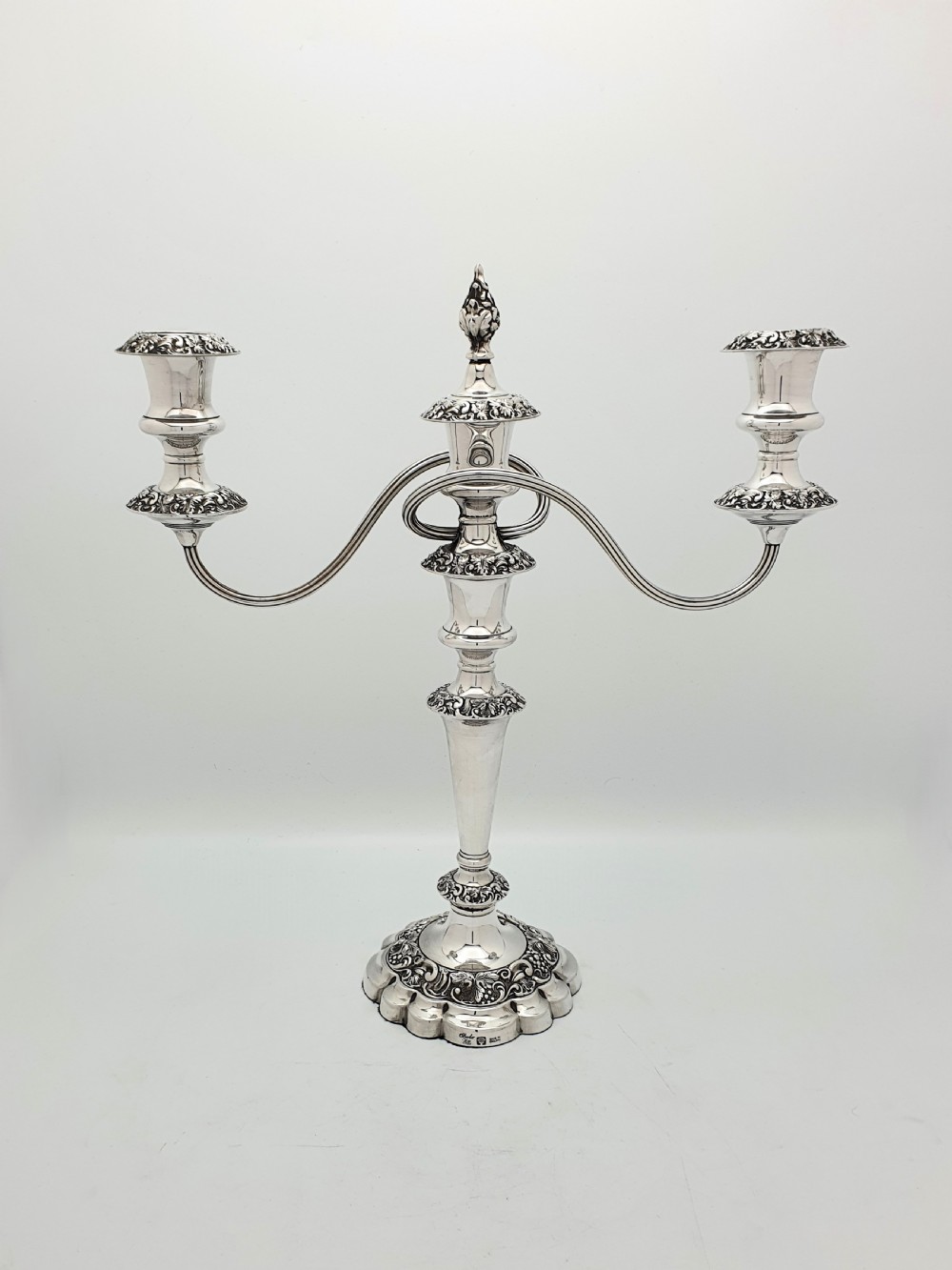 Splendid Pair of Large Silver-Plated Candelabras – circa 1920 View VII