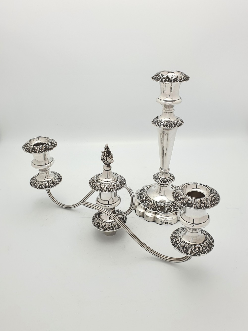 Splendid Pair of Large Silver-Plated Candelabras – circa 1920 View XI