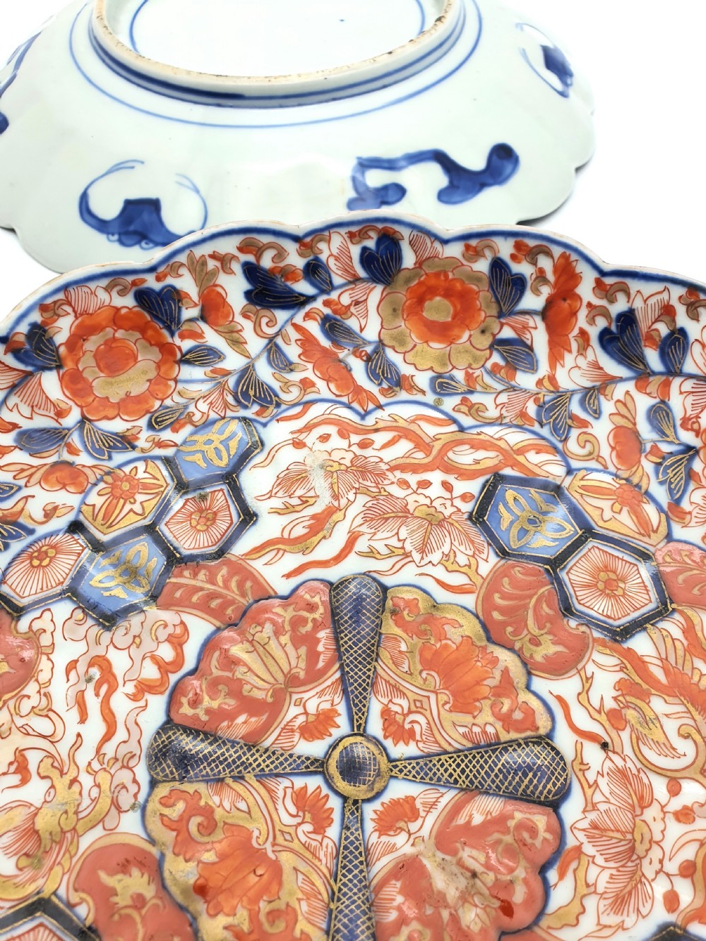 Gorgeous Pair of Decorative Imari Plates – circa 1880 View III