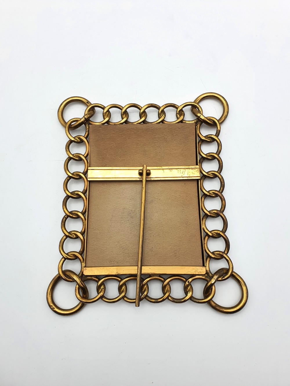 Splendid Edwardian Brass Ringed Photo Frame – circa 1905 View III