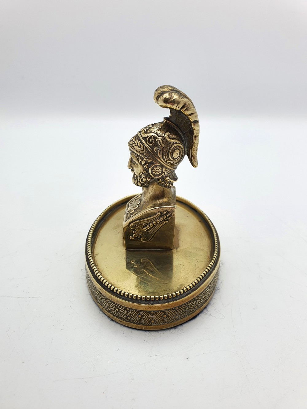 Handsome French Military Style Brass Paper Weight – circa 1870 View IV