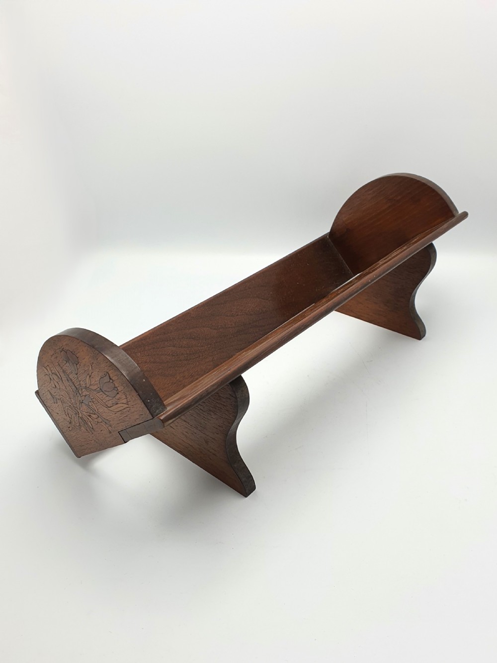 Gorgeous Edwardian Oak Book Trough – circa 1905 View V
