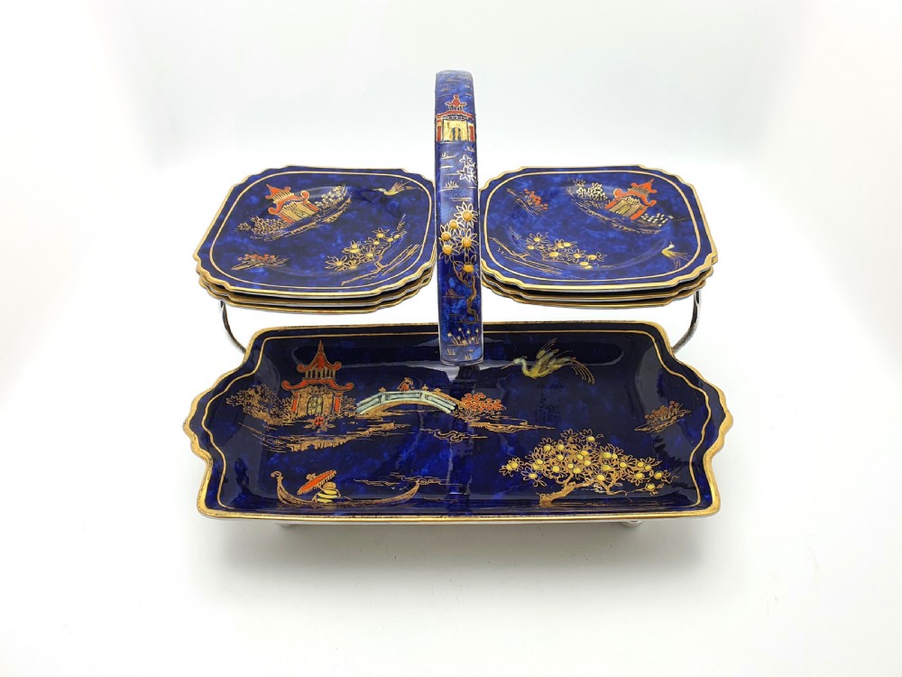 Fabulous Art Deco China Sandwich Set - circa 1930