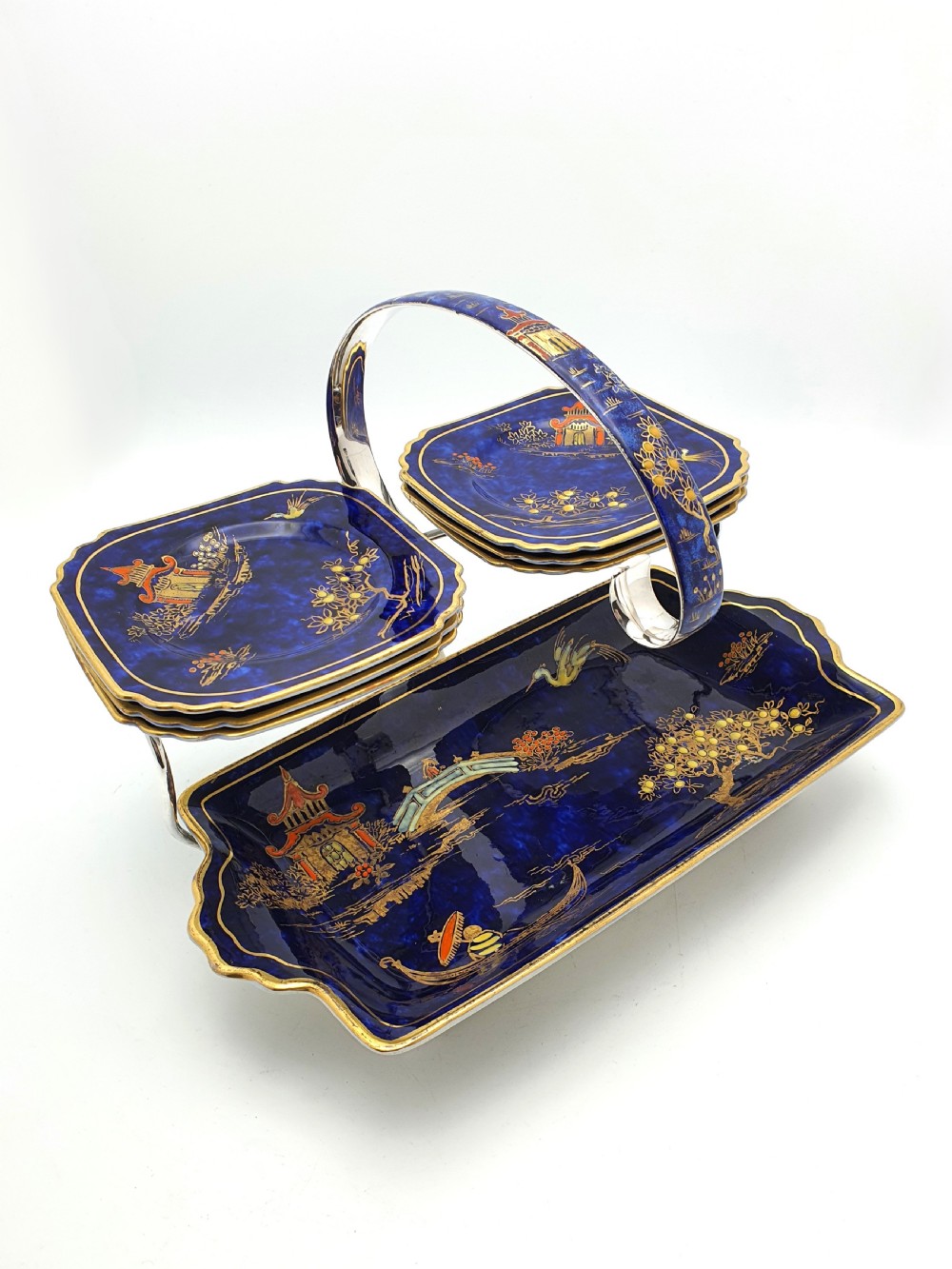 Fabulous Art Deco China Sandwich Set - circa 1930 View II