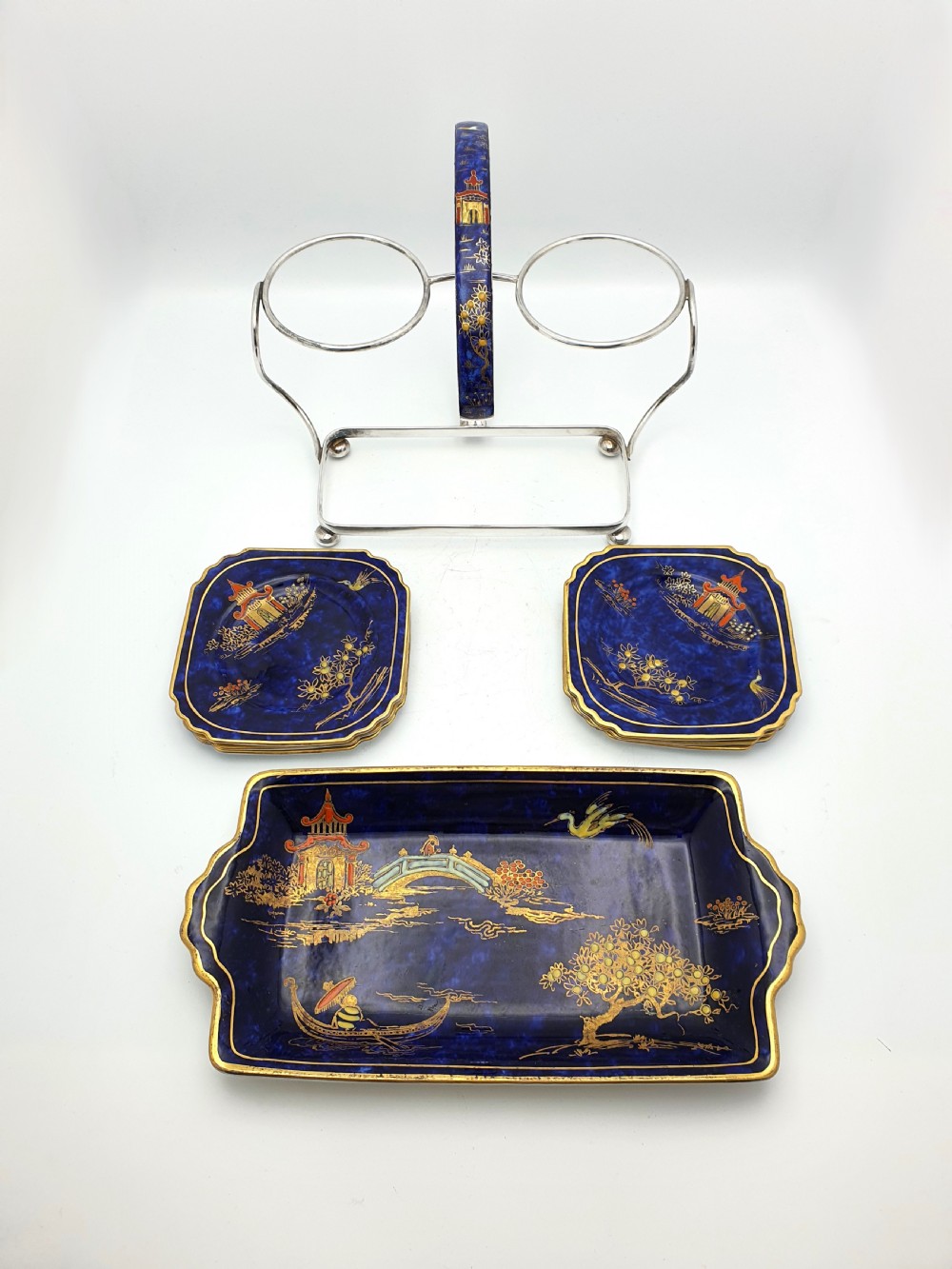 Fabulous Art Deco China Sandwich Set - circa 1930 View III