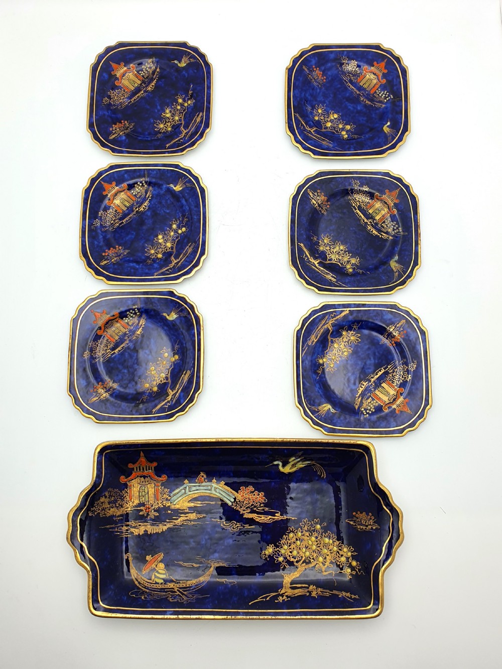 Fabulous Art Deco China Sandwich Set - circa 1930 View VIII