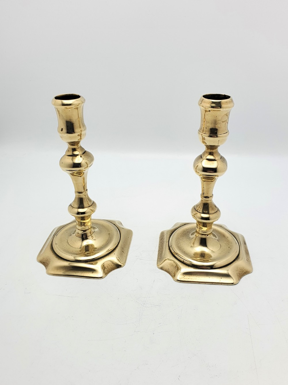 Good Pair of George II Brass Candlesticks – circa 1740