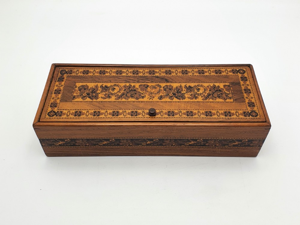 Lovely Antique Victorian Tunbridge Ware Box – circa 1870