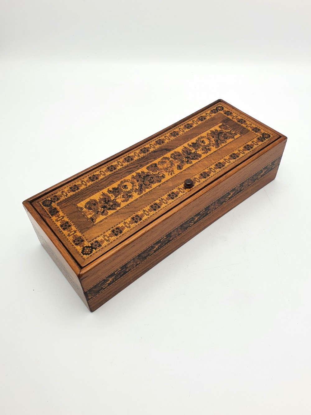 Lovely Antique Victorian Tunbridge Ware Box – circa 1870 View II