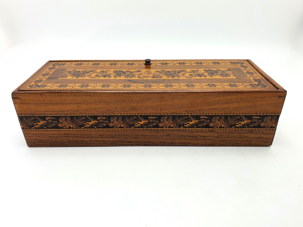 Lovely Antique Victorian Tunbridge Ware Box – circa 1870 View VI
