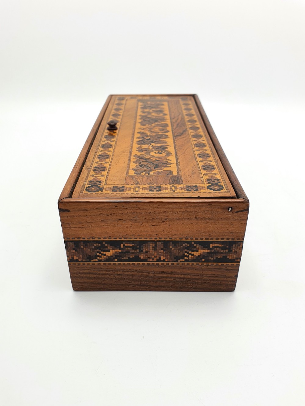 Lovely Antique Victorian Tunbridge Ware Box – circa 1870 View VII