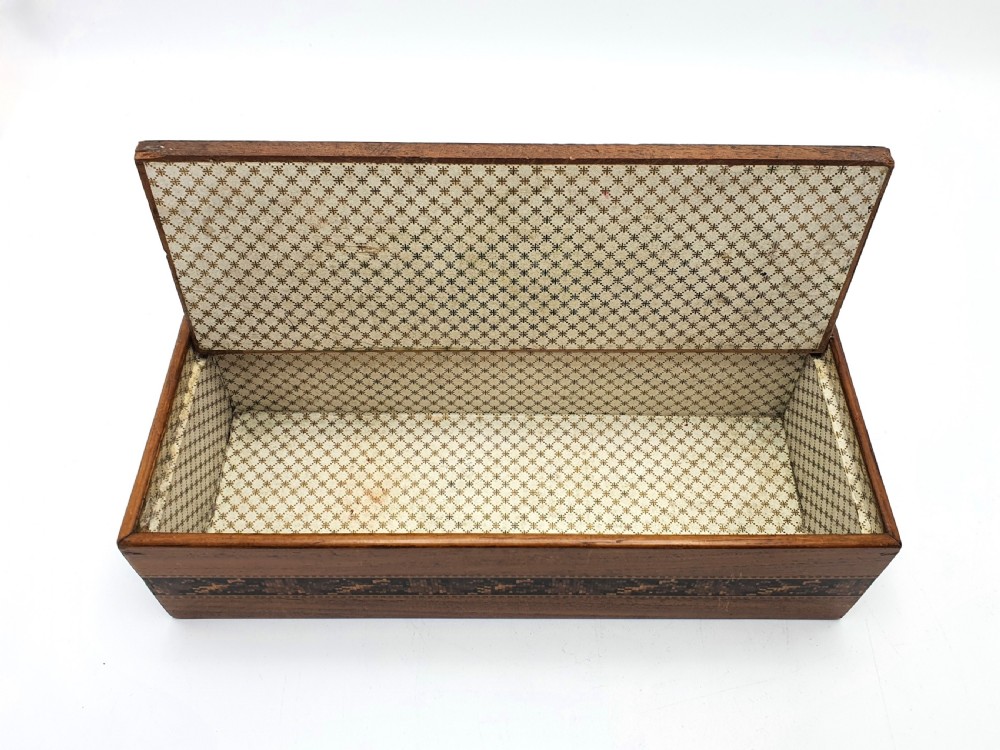 Lovely Antique Victorian Tunbridge Ware Box – circa 1870 View IX