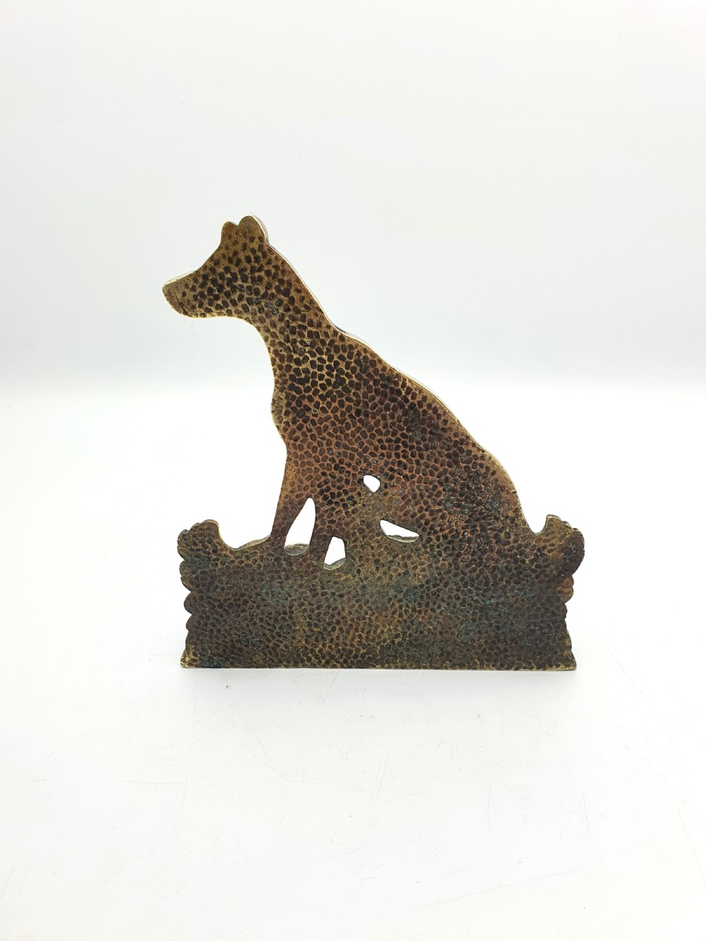 Nice Antique Small Brass Dog Doorstop – circa 1920 View III