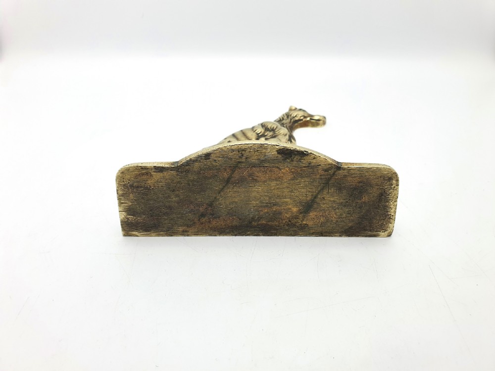 Nice Antique Small Brass Dog Doorstop – circa 1920 View IV