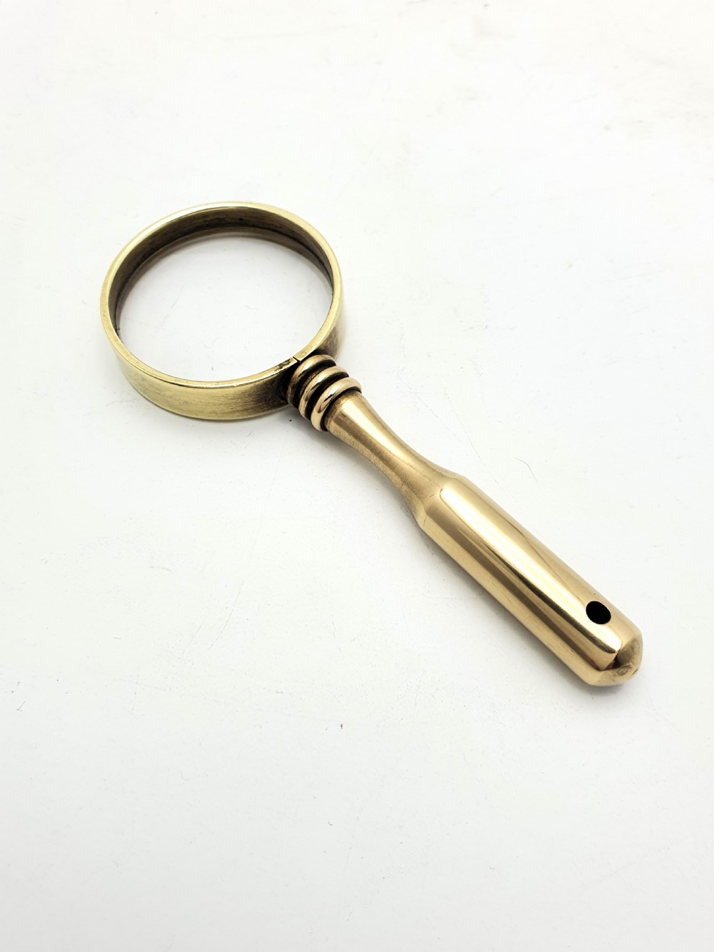 Small Antique Victorian Brass Magnifying Glass – circa 1890 View III