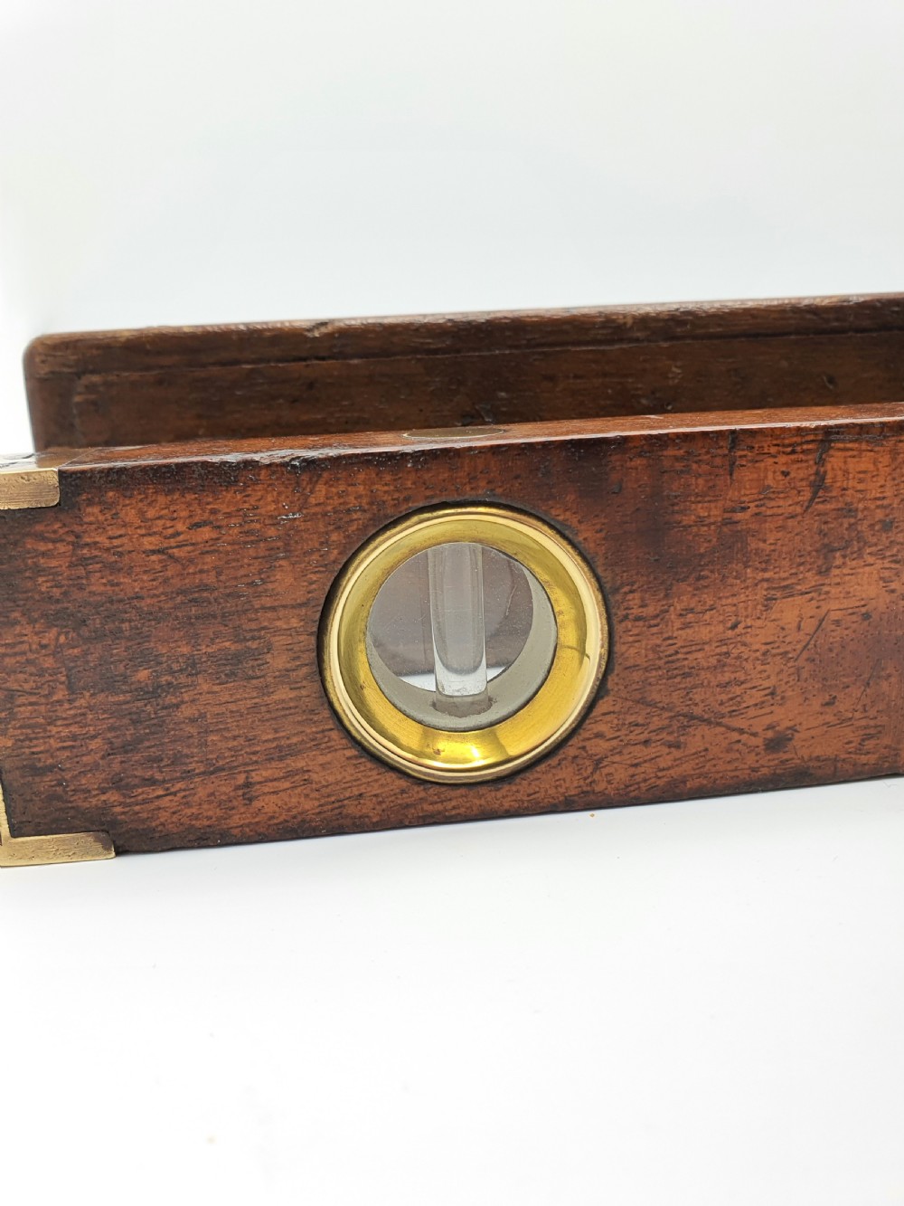 Nice Antique Victorian Wood and Brass Level - 1896 View V