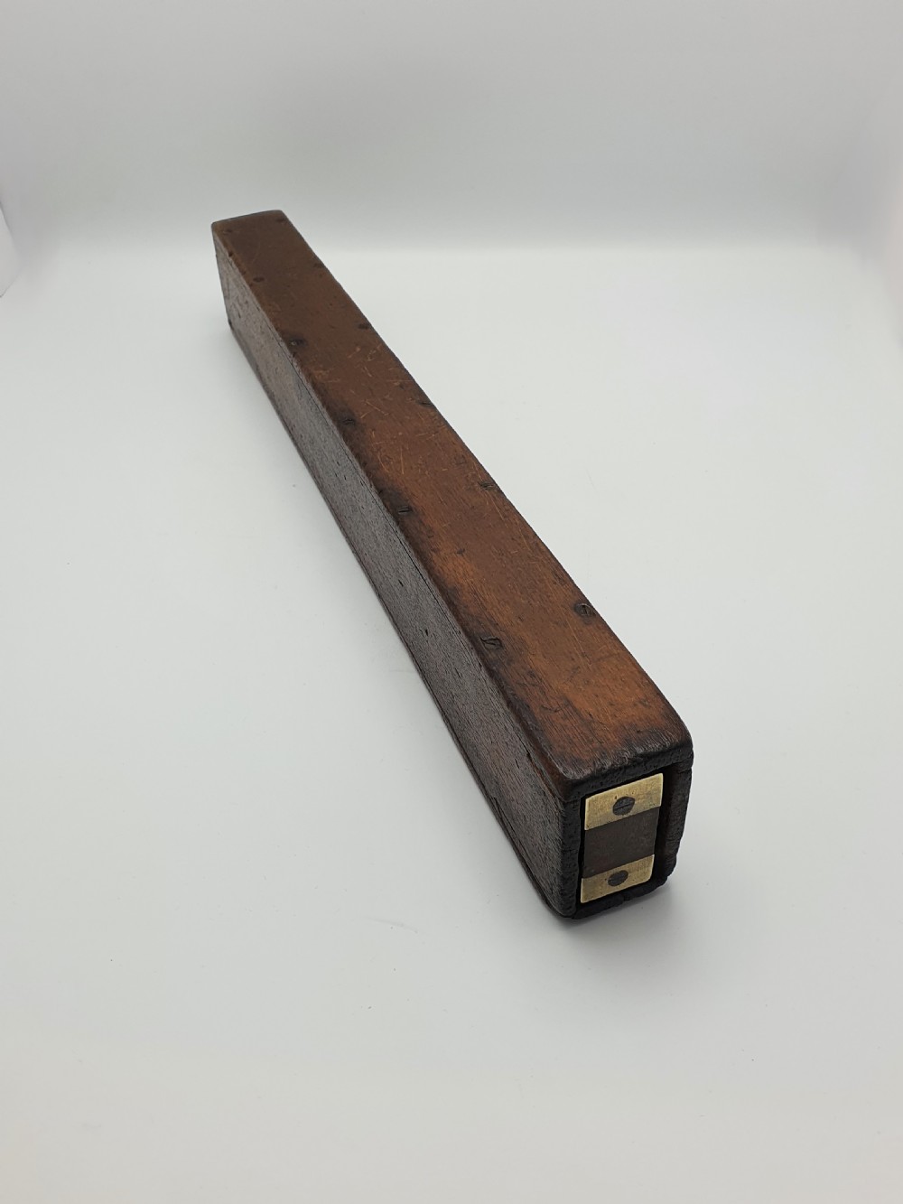 Nice Antique Victorian Wood and Brass Level - 1896 View VIII