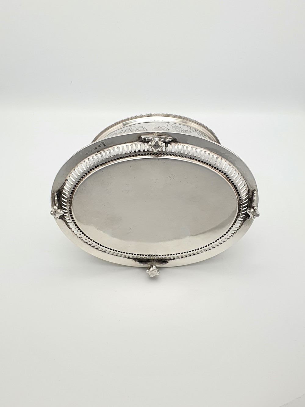 Lovely Antique Victorian Silver-Plated Oval Biscuit/Cookie Jar – circa 1880 View VI