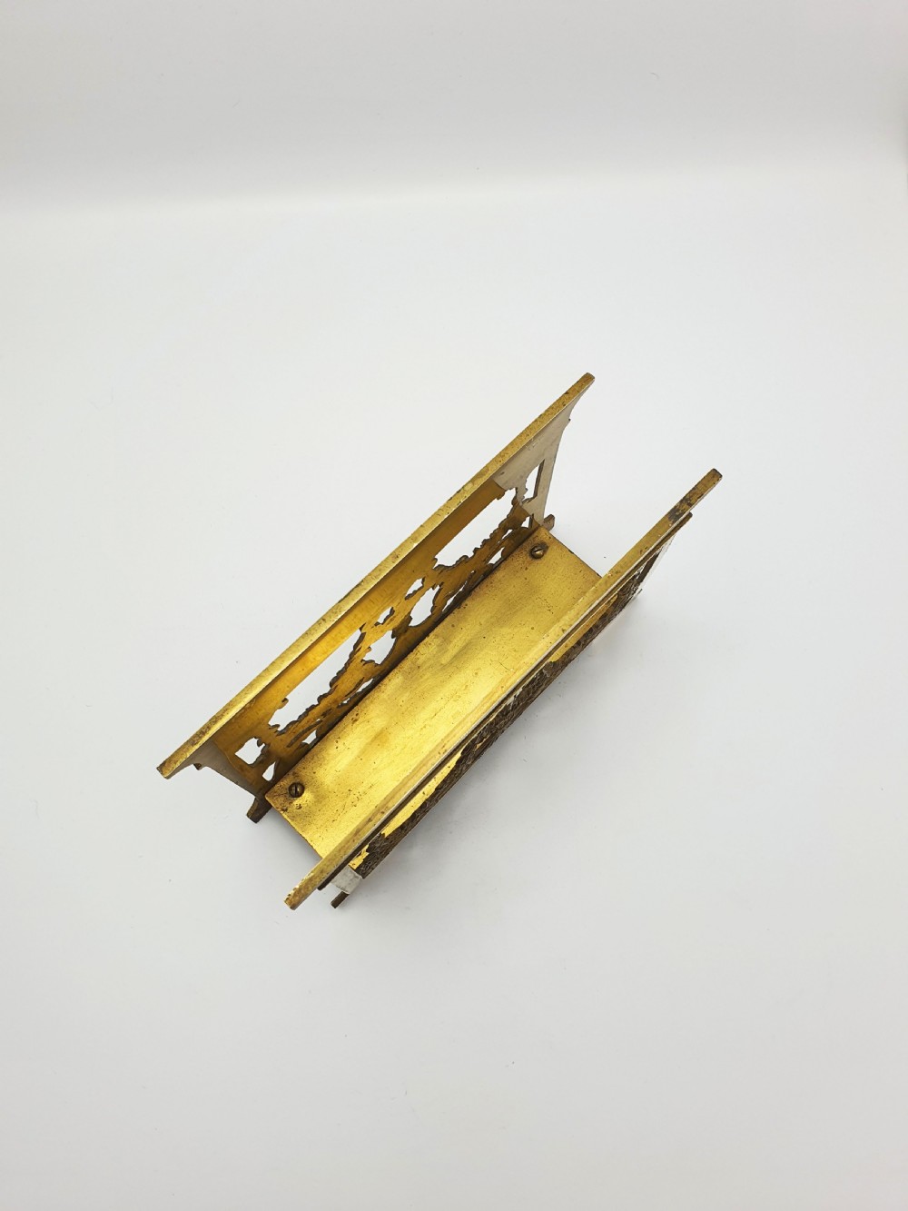 Lovely Antique Brass Letter Rack with Rococo Revival Design – circa 1920 View V