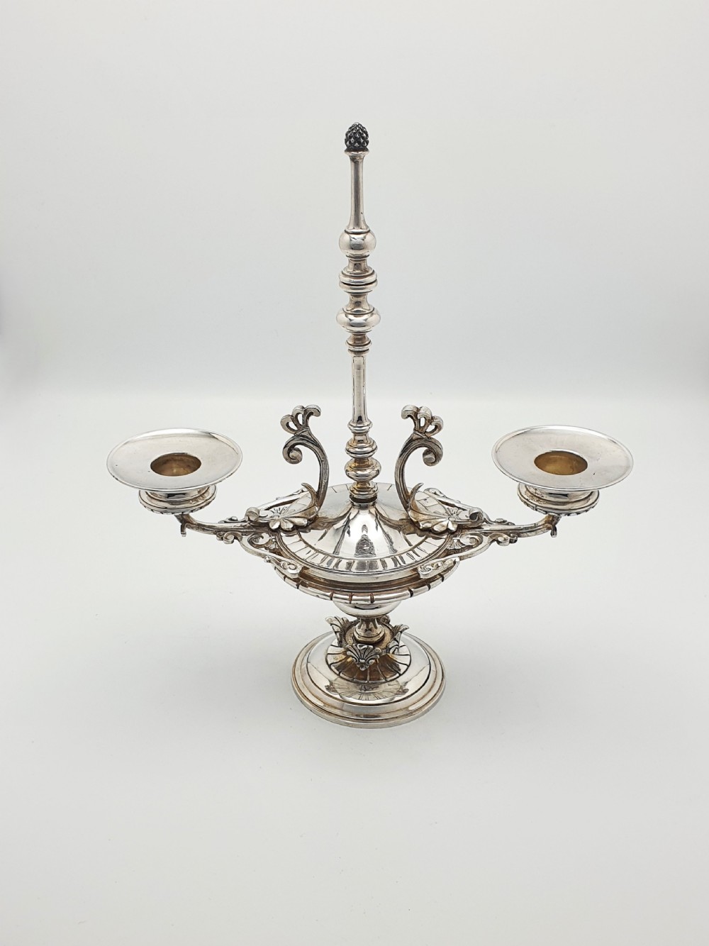 Pair of French Antique Victorian Neoclassical Revival Silver-Plated Candelabra – circa 1890 View VI