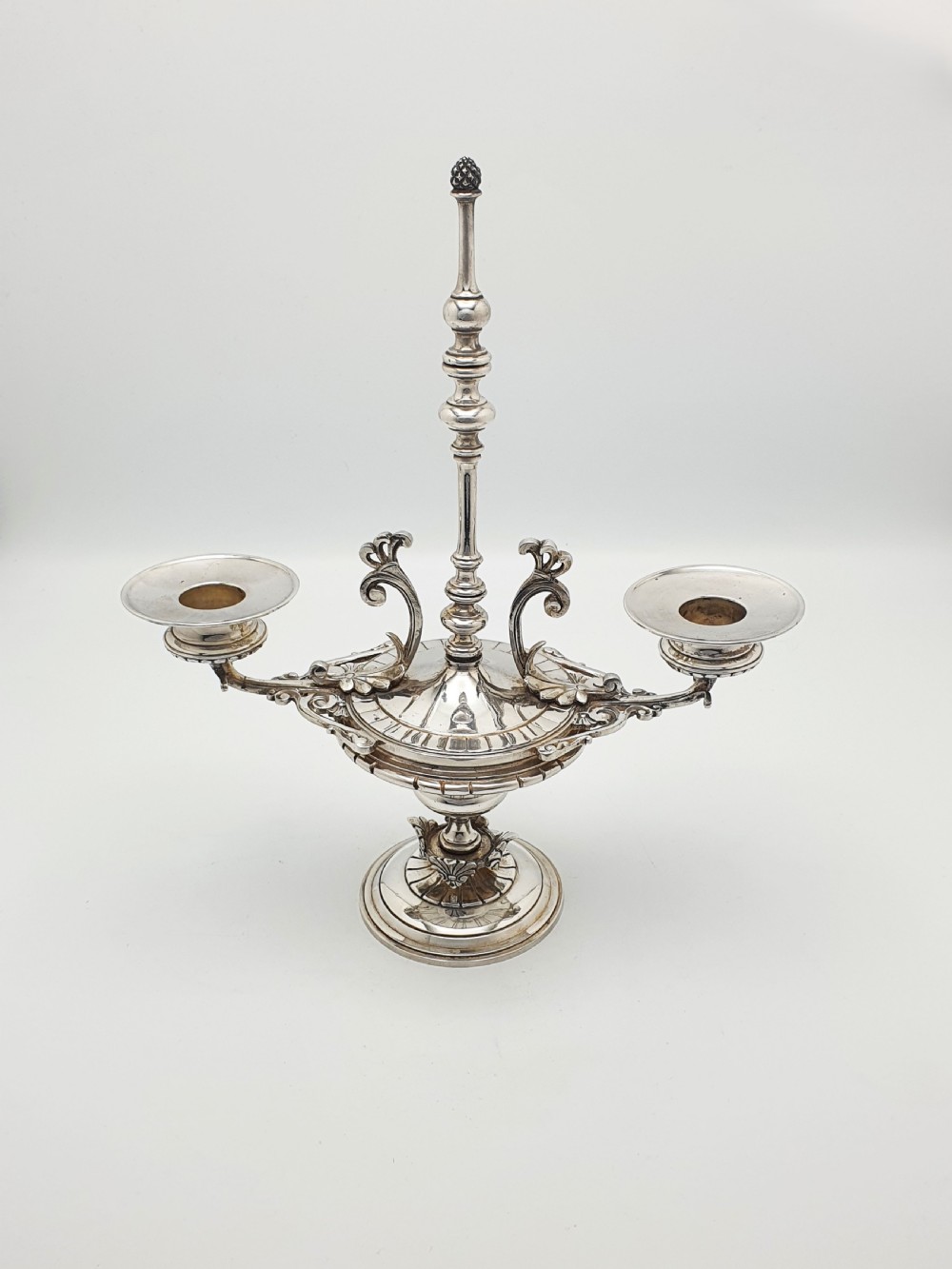 Pair of French Antique Victorian Neoclassical Revival Silver-Plated Candelabra – circa 1890 View VII