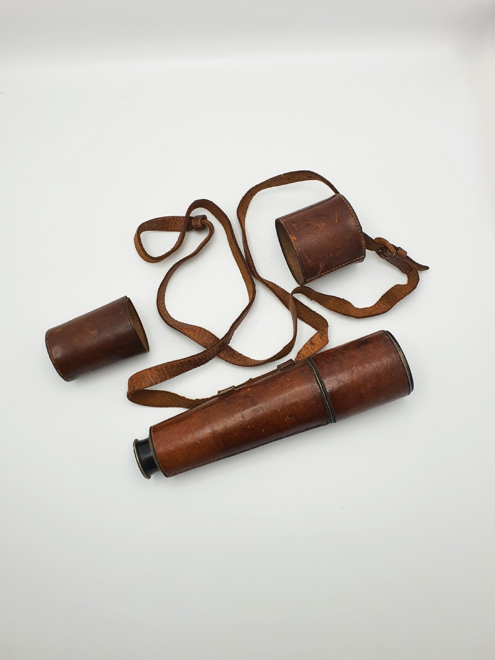 Fantastic World War One-Era Military Officer’s Telescope with Leather Case – circa 1915 View III