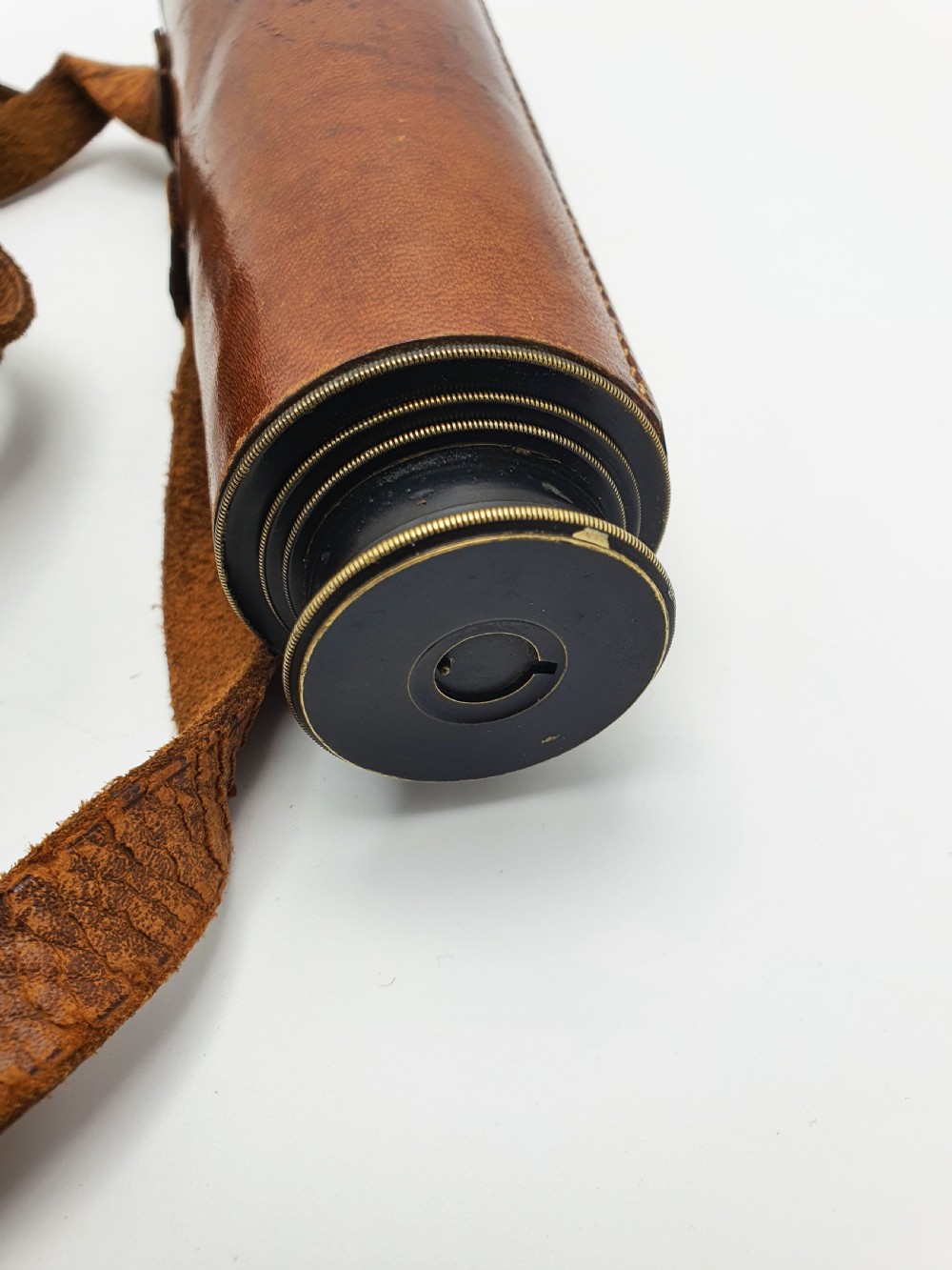 Fantastic World War One-Era Military Officer’s Telescope with Leather Case – circa 1915 View V