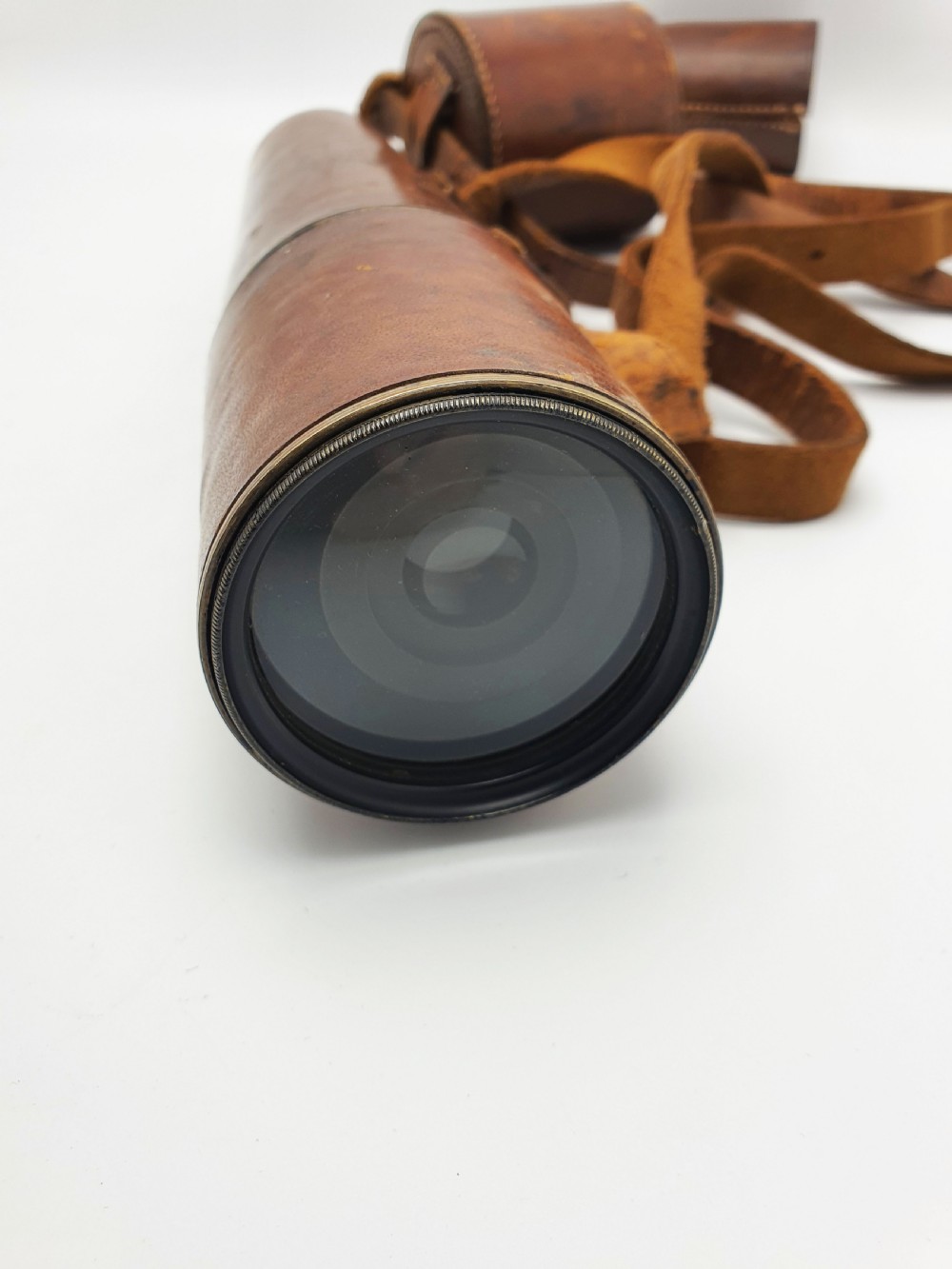Fantastic World War One-Era Military Officer’s Telescope with Leather Case – circa 1915 View VII