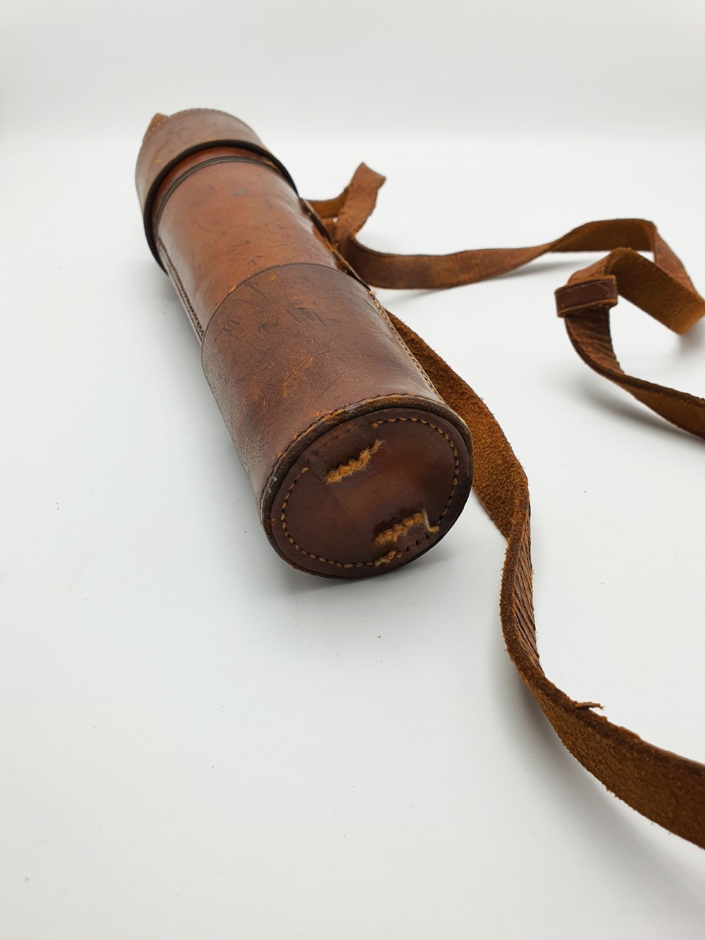 Fantastic World War One-Era Military Officer’s Telescope with Leather Case – circa 1915 View IX