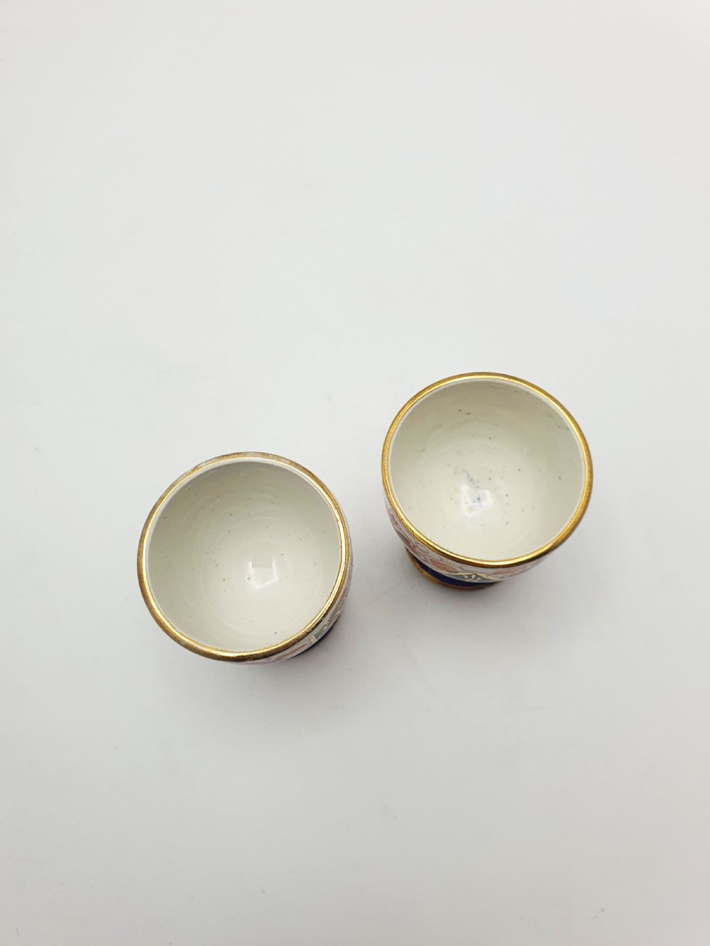 Lovely Antique Victorian Imari China & Silver-Plated Egg Cup Set – circa 1890 View VII