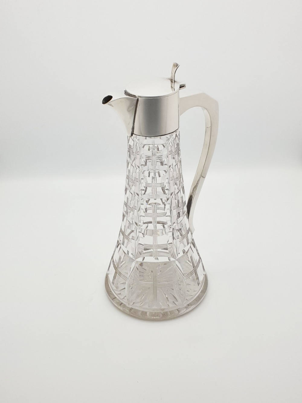 Stunning Antique Silver Topped Claret Jug - 1924
