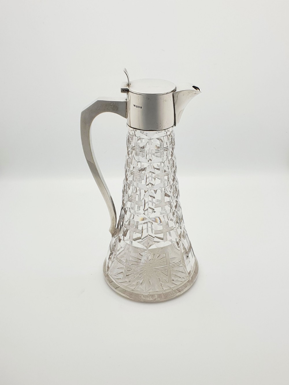 Stunning Antique Silver Topped Claret Jug - 1924 View III