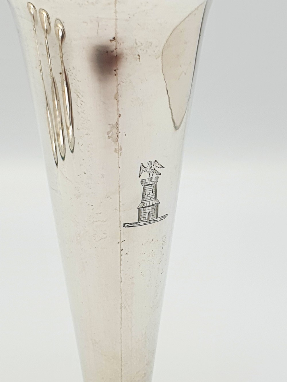 Stunning Set of Four Antique Edwardian Silver Bud Vases - 1908 View V