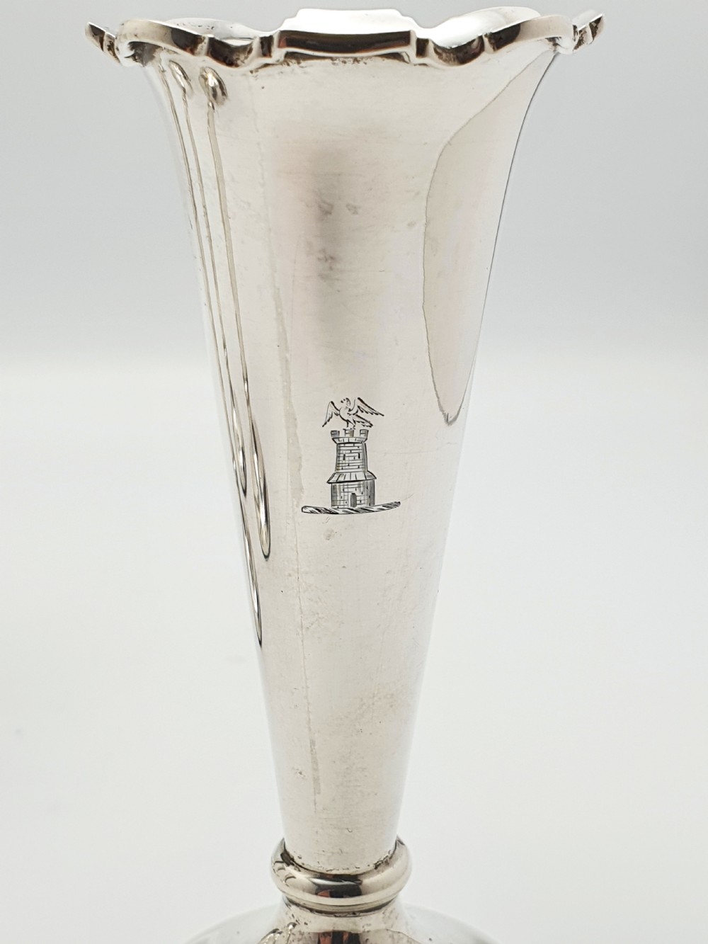 Stunning Set of Four Antique Edwardian Silver Bud Vases - 1908 View VII