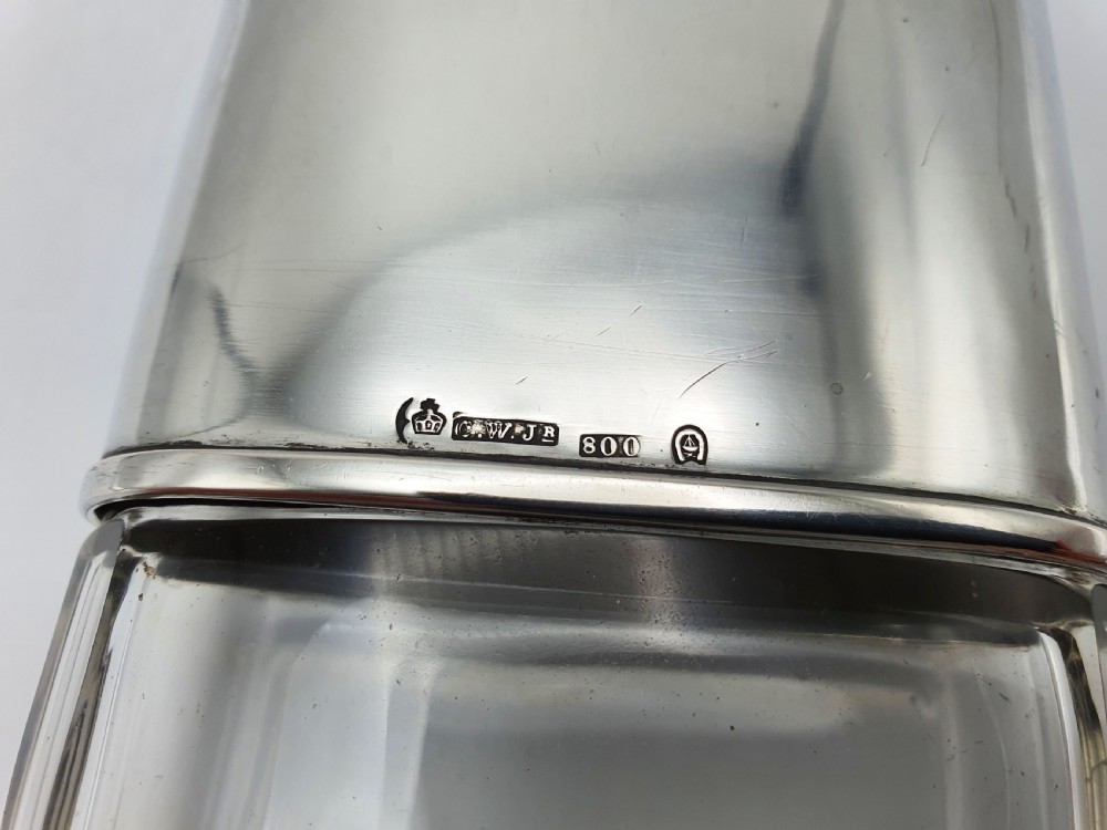 Nice German Silver and Cut-Glass Hip Flask – circa 1920 View V