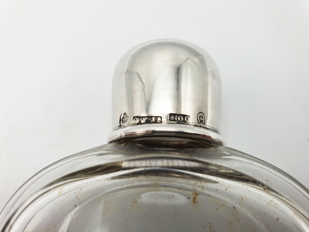 Nice German Silver and Cut-Glass Hip Flask – circa 1920 View VI