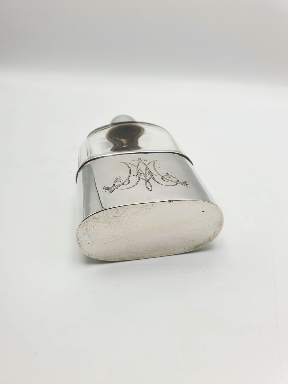 Nice German Silver and Cut-Glass Hip Flask – circa 1920 View VII