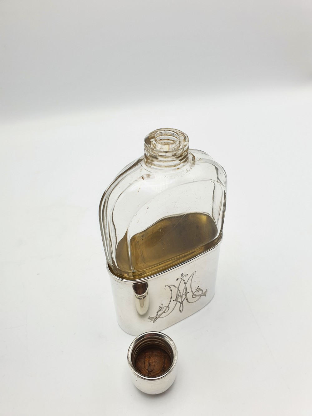 Nice German Silver and Cut-Glass Hip Flask – circa 1920 View VIII
