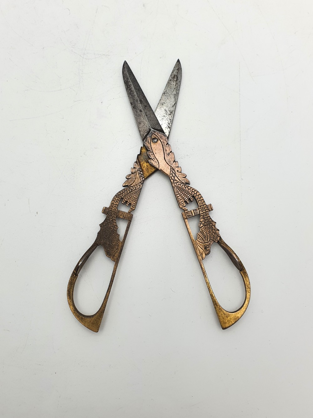 Unusual Antique Commemorative Bronze & Steel Ship Launch Shears – SS Victorian, June 1900 View II