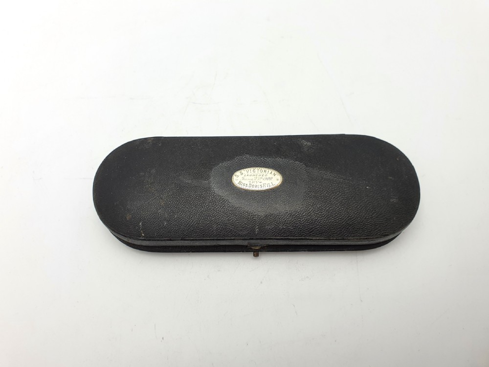 Unusual Antique Commemorative Bronze & Steel Ship Launch Shears – SS Victorian, June 1900 View IV