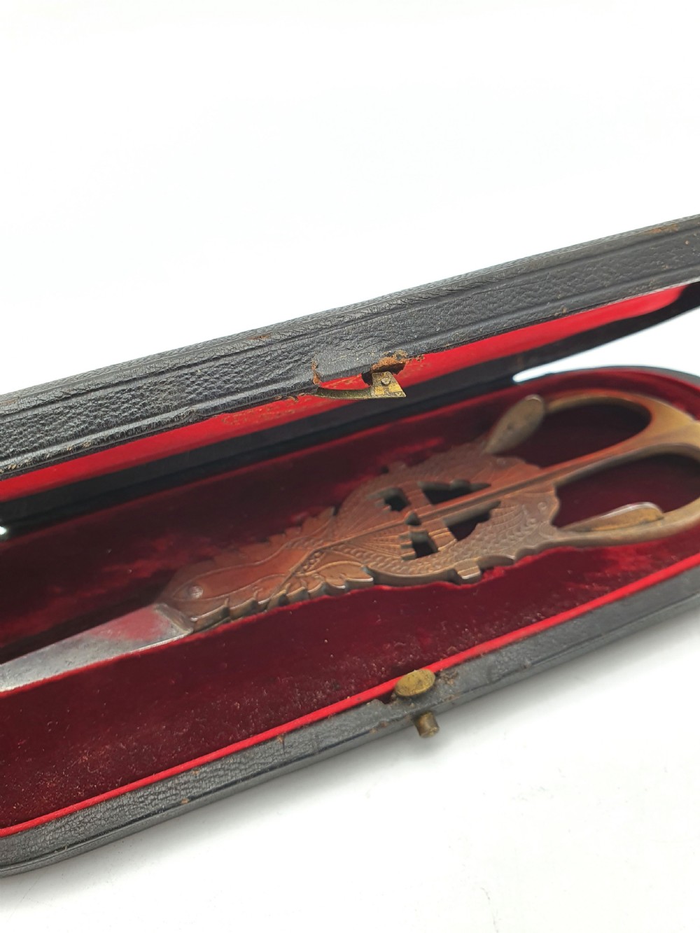 Unusual Antique Commemorative Bronze & Steel Ship Launch Shears – SS Victorian, June 1900 View V