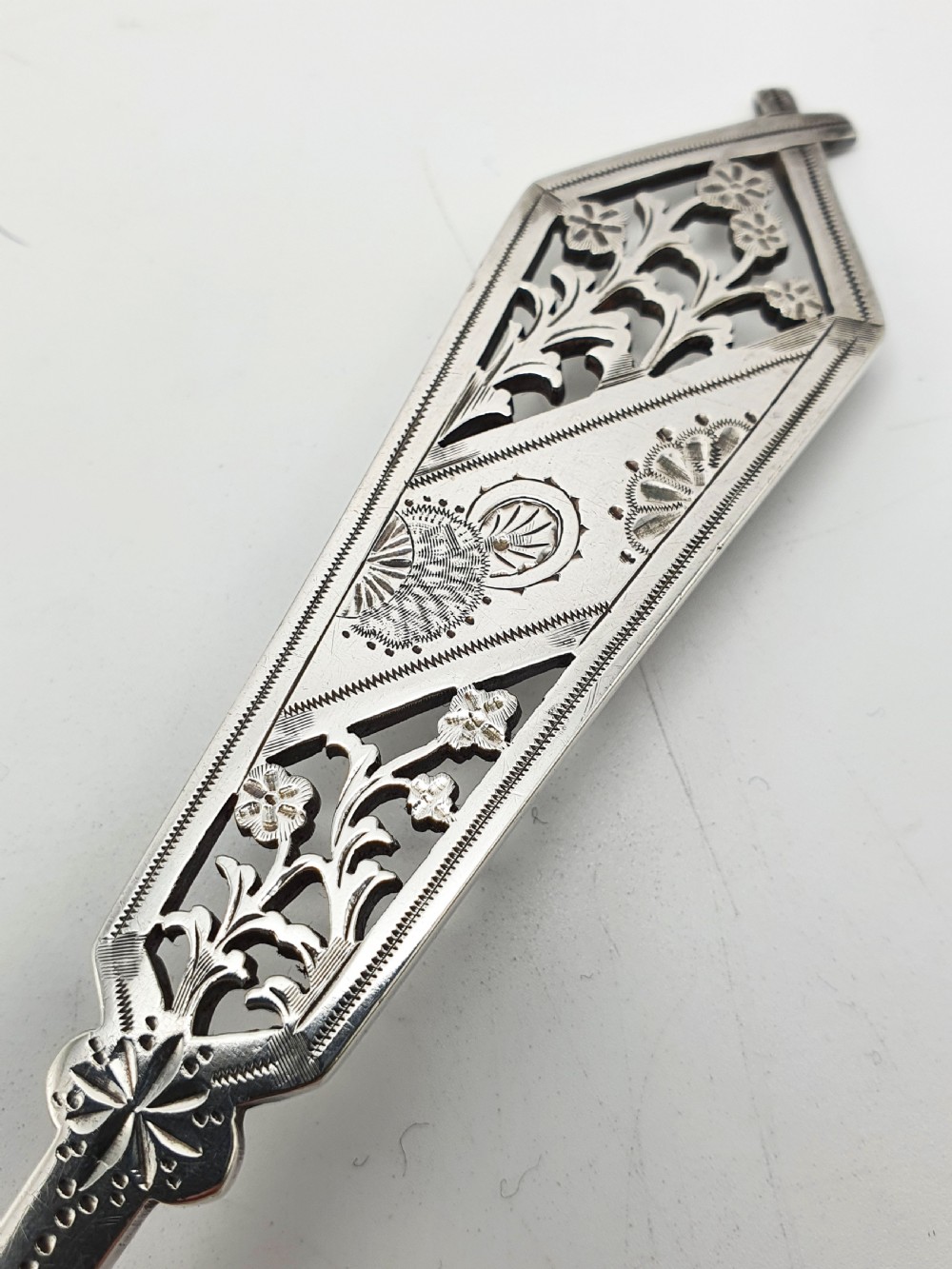 Beautiful pair of Victorian Serving Spoons – circa 1890 View III
