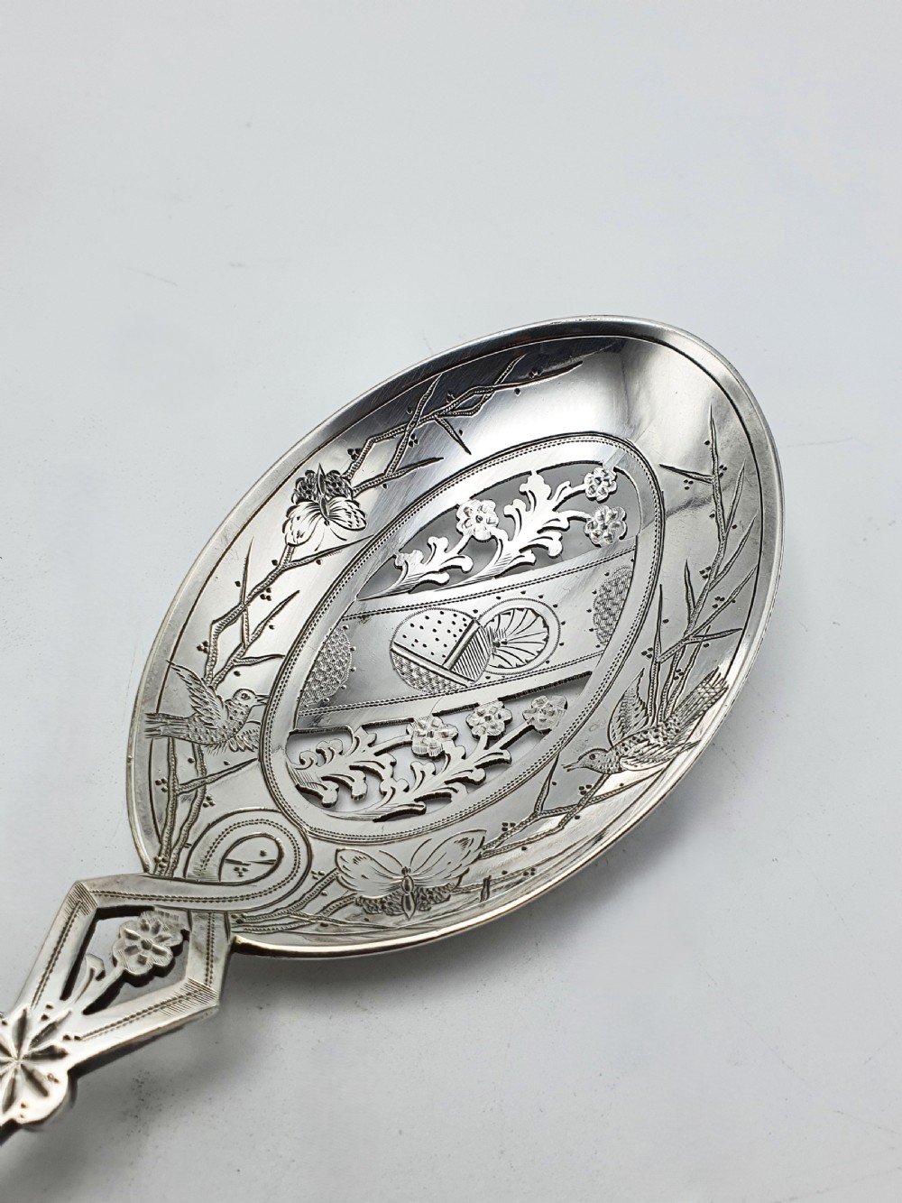 Beautiful pair of Victorian Serving Spoons – circa 1890 View IV