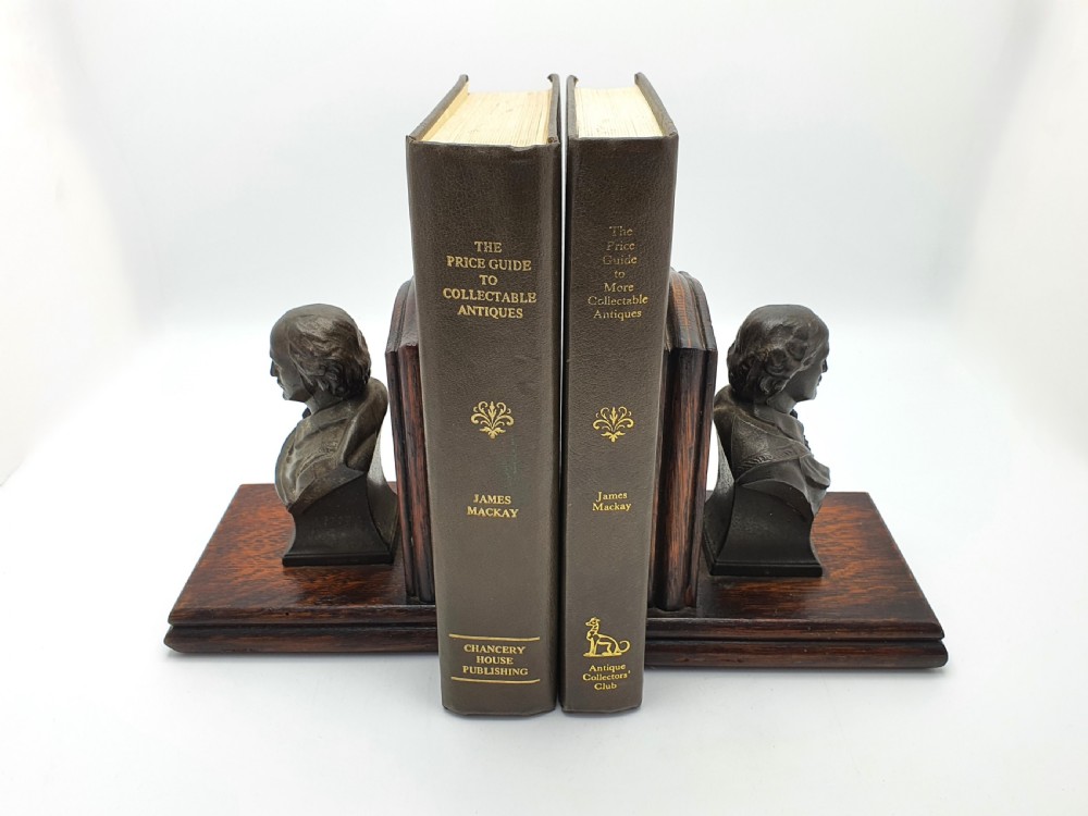 Handsome Pair of Shakespeare Bust Book Ends – circa 1920 View III