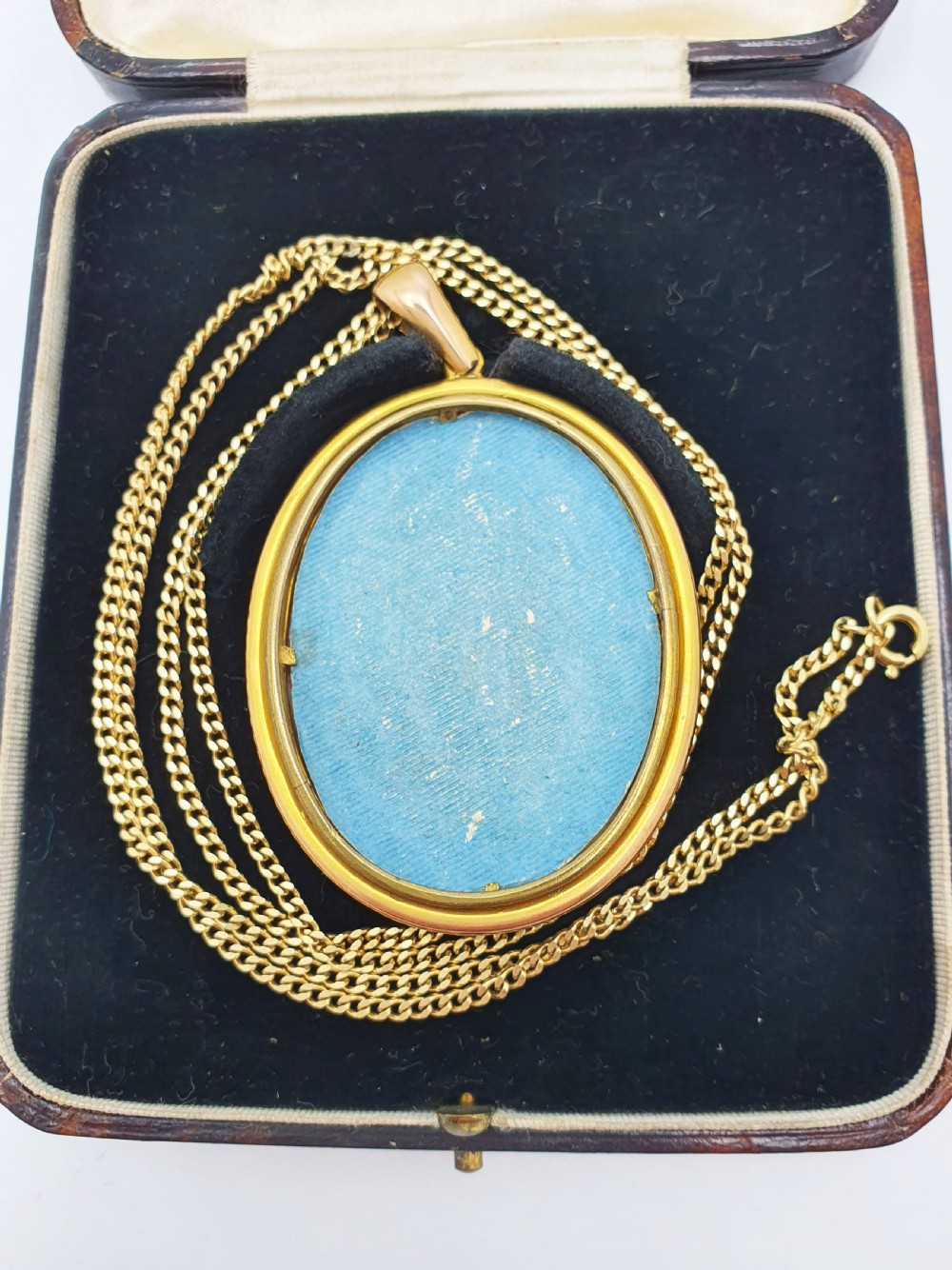 Lovely Antique Continental Portrait Pendant Necklace – circa 1900 View IV